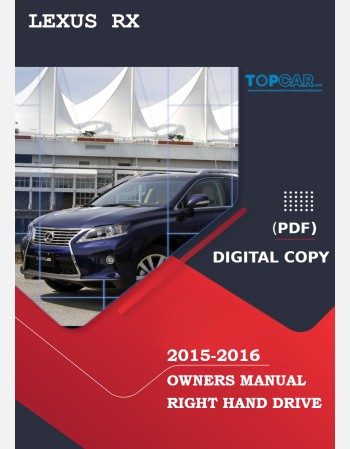 lexus rx 2016-2017 owners manual in english